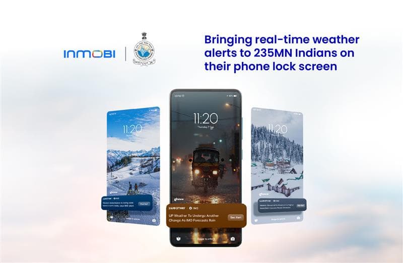 India Meteorological Department and 1Weather bring weather alerts to 235 million Indians on their Glance Lock Screen 